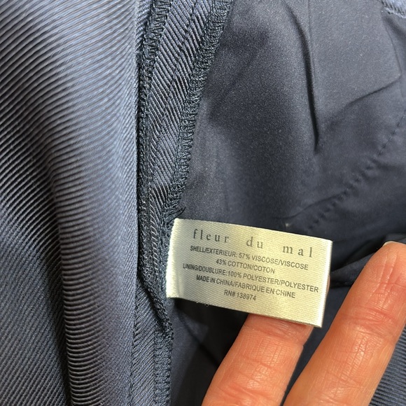 Fleur du Mal High Rise Pleated Trouser Pants Size 6 - Picture 15 of 16